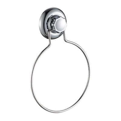 China Modern Super Strong Sucker Towel Ring Support Bathroom Vacuum Plastic Material Wall Mounted for sale