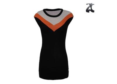 China De Vrouwen van de contrastkleur breien de Kleding van het Sweatervest om Hals Intarsia die Lange Stijl breien Te koop