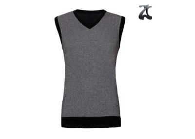 China Jersey Knit Sweater Vest for Men All Cotton Sleeveless V Neck OEM Service for sale