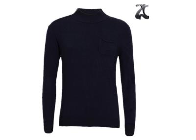 China Half Turtleneck Mens Pullover Sweater With Hidden Zip for Autumn / Winter OEM Service for sale