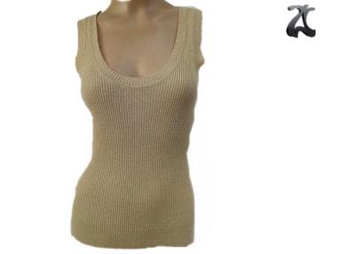 China Women's Sexy  U Neck Sleeveless Soft Knit Sweater Vest With Smooth Handfeel for sale