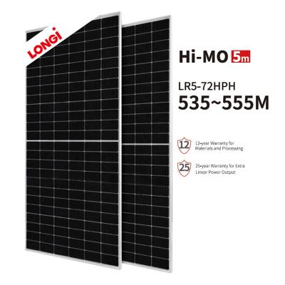 China Home Mono 535W 540W 545W 550W 555W PV Factory Price Longi Solar Power System Module Direct Solar Panels PV for sale