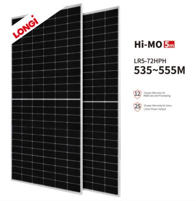 China Longi Solar Panels 535W 540W 545W 550W Mono Half Cell Solar Mudules For Rooftop Power Plant 182mmx182mm for sale