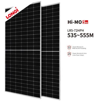 China 540W LONGI Monocrystalline Solar Panel LR5-72HPH Solar Panels Hi Mo 5 182mmx182mm for sale