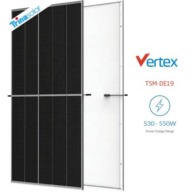 China Trina solar panel 550w trina vertex module 555 watt monocrystalline solar panel 210mmx210mm for sale