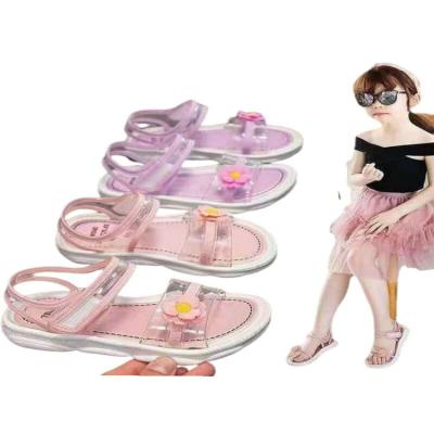 China 1.36 Dollar Model WYX053 Series Size 21-35 PVC Round Small And Big Material Kids Girls Children Sandals for sale