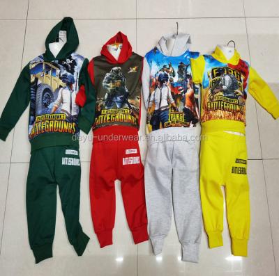 China Casual 2.2 dollars model DZH1190-7 series baby clothes sets 1-4 years old mix prints unisex unisex hoodies for sale