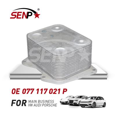 China High Quality Auto Alloy SENP 117 021 P Spare Parts Cooling System Oil Cooler Aluminum 077 OEM For VW Touareg 2003-2005 Used Car 4.2L- for sale