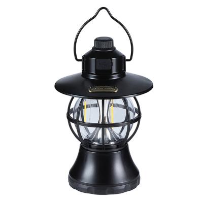 China Retro Retro Type-C Rechargeable Portable Camping Lantern Outdoor Camp Lamp Tent Light For Hiking for sale