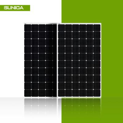 China Customized factory price 375w 375 white solar panel high efficiency half cell mono solar panel 166*83mm watt for sale