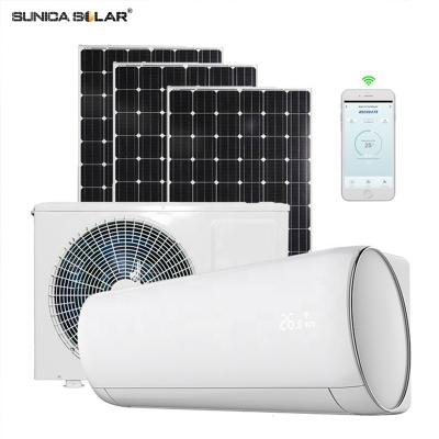 China Full Hybrid Solar Panel AC Solar Air Conditioner 12000btu DC Technology SUNICA Best Selling Hybrid Solar Air Conditioner For Home Split Wall Mounting for sale