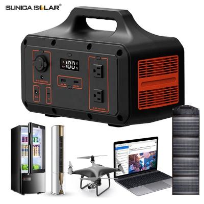 China 600w 680Wh Solar Generator Remote Control Outdoor Explorer 500 Watt Portable Power Station For for sale