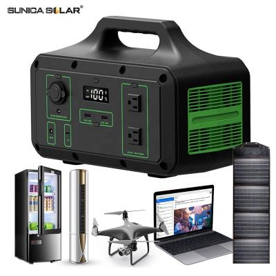 China 1000W Solar Remote Control Solar Generator and AC Load to Battery Power Station Camping Factory Wholesale for sale