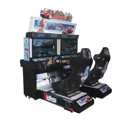 China Metal+plastic Coin Operated Simulator Racing 32LCD Overshot Game Machine Car Racing Game Machine For Two Players for sale