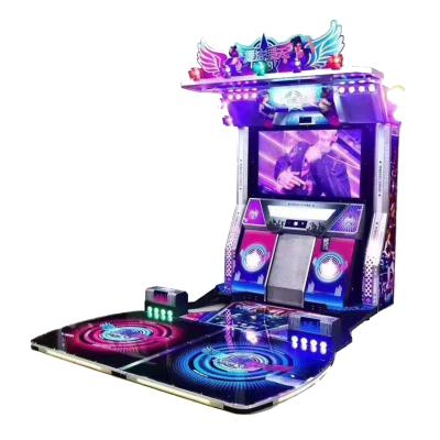 China Metal/wooden/plastic coin operated amusement park electronic games machine music simulator game dacing machine for 2 players for sale