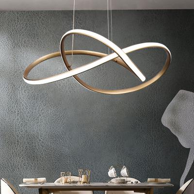 China New Design Metal Ring Modern LED Chandeliers Light Ceiling for sale