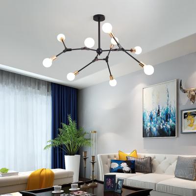 China Wholesale Modern Black Iron Chandelier Pendant Lamp MEIYUN Pendant Lights E27 For Restaurant Home for sale