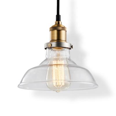 China Zhongshan edison vintage industrial glass lamp farmhouse bulb pendant light for sale