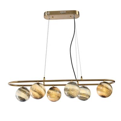 China Residential Modern Style Glass Chandelier Lighting Gold Pendant Light for Living Room for sale