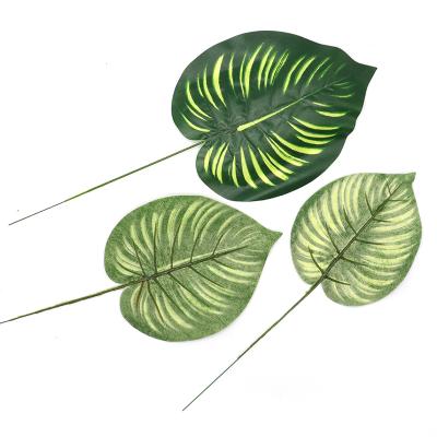 China Modern Green Plant Wholesaler Landscaping Decoration Green Leaf Artificial Leaves for sale