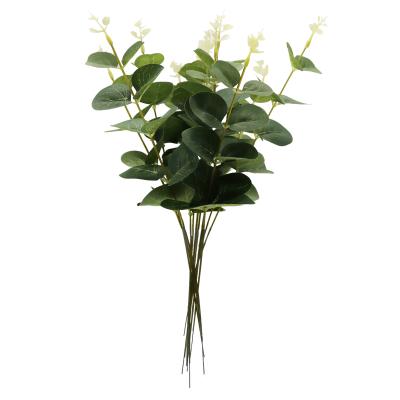 China Modern Artificial Eucalyptus Leaf Branch Eucalyptus Apple Leaf Plant Office Decoration Flower Arrangement for sale