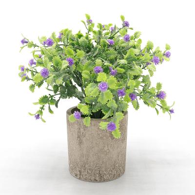 China Modern Mini Simulation Babysbreath Artificial Gypsophila Potted Plant For Desktop Decoration for sale