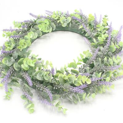 China Simplicity Plant/Europe/Amazon Artificial Lavender Wreath Artificial American Door Ornaments Artificial Wreath for sale