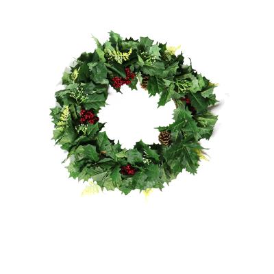 China Artificial Plant/Europe/Artificial Leaf Wreath Door Decoration Simplicity Christmas Arched Home Decoration Flowers Green Plants Plastic Plants for sale