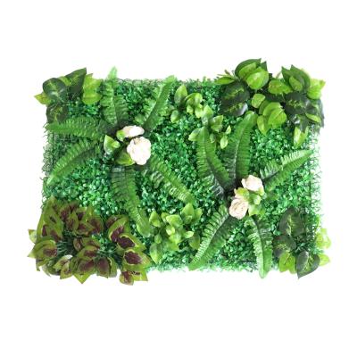 China Indoor Decoration Plant Wall Fence Modern Simulation Vertical Artificial Boxwood Hedge Panel And Outdoor for sale