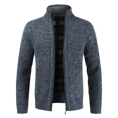 China QUICK DRY men's clothing loose men's sweater coat pullover cardigan stand collar casual knitted jacket plus size jacket for sale