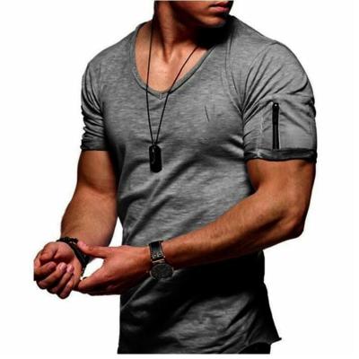 China New Summer Men's Sports Cotton T-shirt Short Sleeve Sports Running Shirt Anti-wrinkle Factory Customized for sale