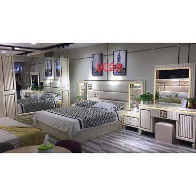 China New Lighted Headboard A902# Bedroom Furniture Luxury MDF Bedroom for sale