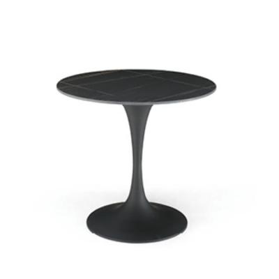 China Modern Rock Backup Hot Black Flat Side Table New Design Sale Space Round Side Table for sale