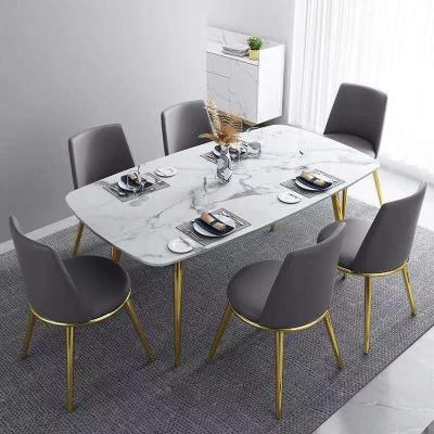 China TO2# Stainless Steel Dining Room Furniture Modern Dining Table Set Dining Tables With Modern Chairs for sale