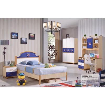 China Colorful Luxury Blue Color Bed Blue Bedroom Furniture Set Comfortable Kids Bedroom Furniture Set Price for sale