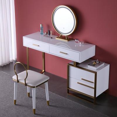 China Modern contracted light luxury luxury Nordic bedroom makeup table makeup dresser with mirror for sale