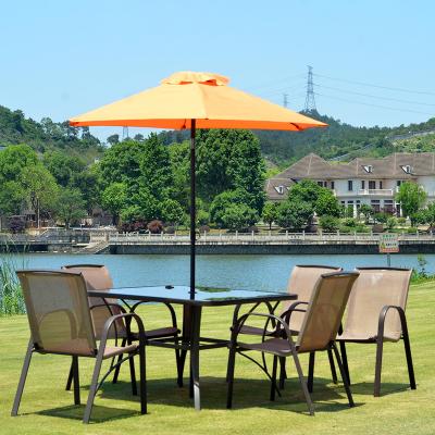 China EUROPEAN 2M Outdoor Parasol Umbrella 360 Degree Rotating Patio Umbrella with 6 Ribs for sale