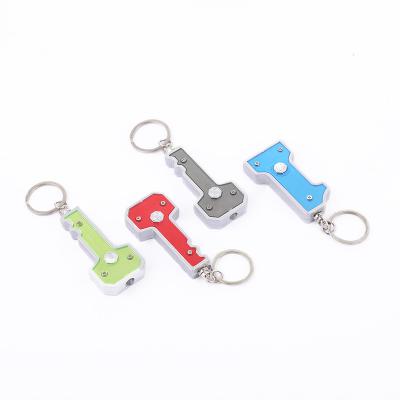 China Hot Selling Promotional Person Gifts Key Form LED Mini Flashlight Key Chain for sale