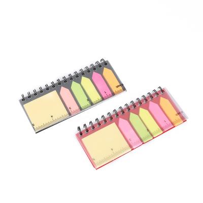 China Custom Loose Leaf Promotion Logo 5Colors Recycle Paper Sticky Notes Set For Office for sale