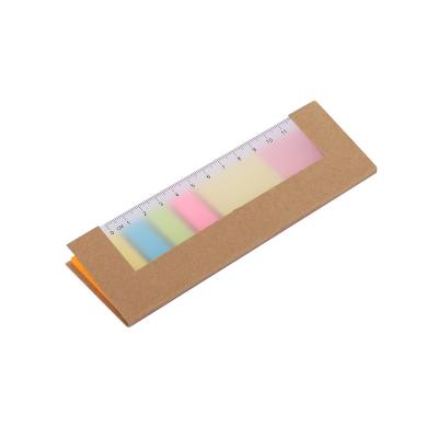 China Self Adhesive Promotional Cheap Easy To Use Page Cover Wrapping Paper Sticky Note With Ruler for sale