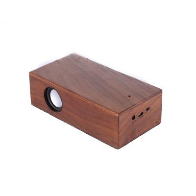 China Portable & 5V Induction Compact Beautiful Creative Wooden Bamboo Smart Speaker With USB Port for sale