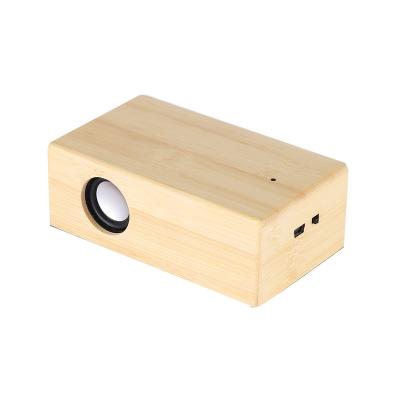 China Rectangle Mini Bamboo Induction Loud Speaker Phone Feature Promotion for sale