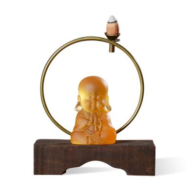 China Monk Manufacturer of new Crystal Casting Gift Zen Sculpture figurine from China Santivaldor small for sale