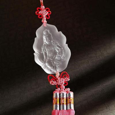 China Crystal Four-Armed Kwan Yin Bodhisattva China Advance Low MOQ Wind Chime Hanging Ornament Car Rear Mirror Wholesale for sale