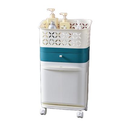 China Traditional Modern Good Quality Portable Mobile Laundry Hamper Stand Up Laundry Basket Corner Dirty Laundry Hamper for sale