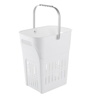 China Waterproof Plastic Laundry Hamper Bag Large Capacity Stand Household Clothes Storage Basket Eco-friendly Durable Hamper Wholesale With Handle For Baby for sale