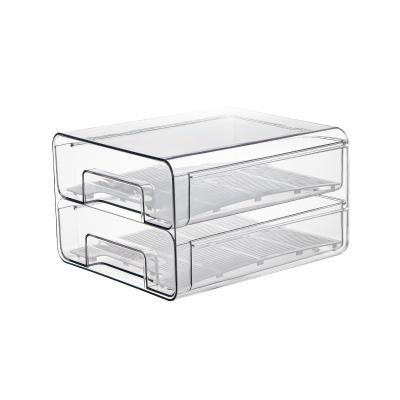 China Freshness Preservation In Stock Plastic Storage Box Kitchen Egg Container For Refrigerator for sale