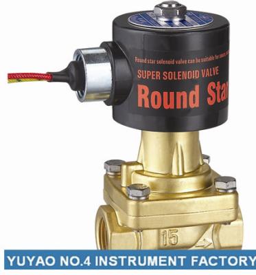 China 1/4＂Normally Closed Steam Solenoid Valve  , Brass Flange Electronic Solenoid Valve for sale