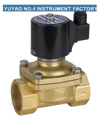 China válvula de solenoide de bronze elétrica 24VDC a ação direta do gás natural de 1/8