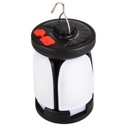 China 2022 New Product USB USB Camping Lights ABS Work Fan Camp Portable Rechargeable Solar Outdoor Lantern Lamp Tent for sale